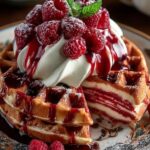 Red Velvet Marble Waffles