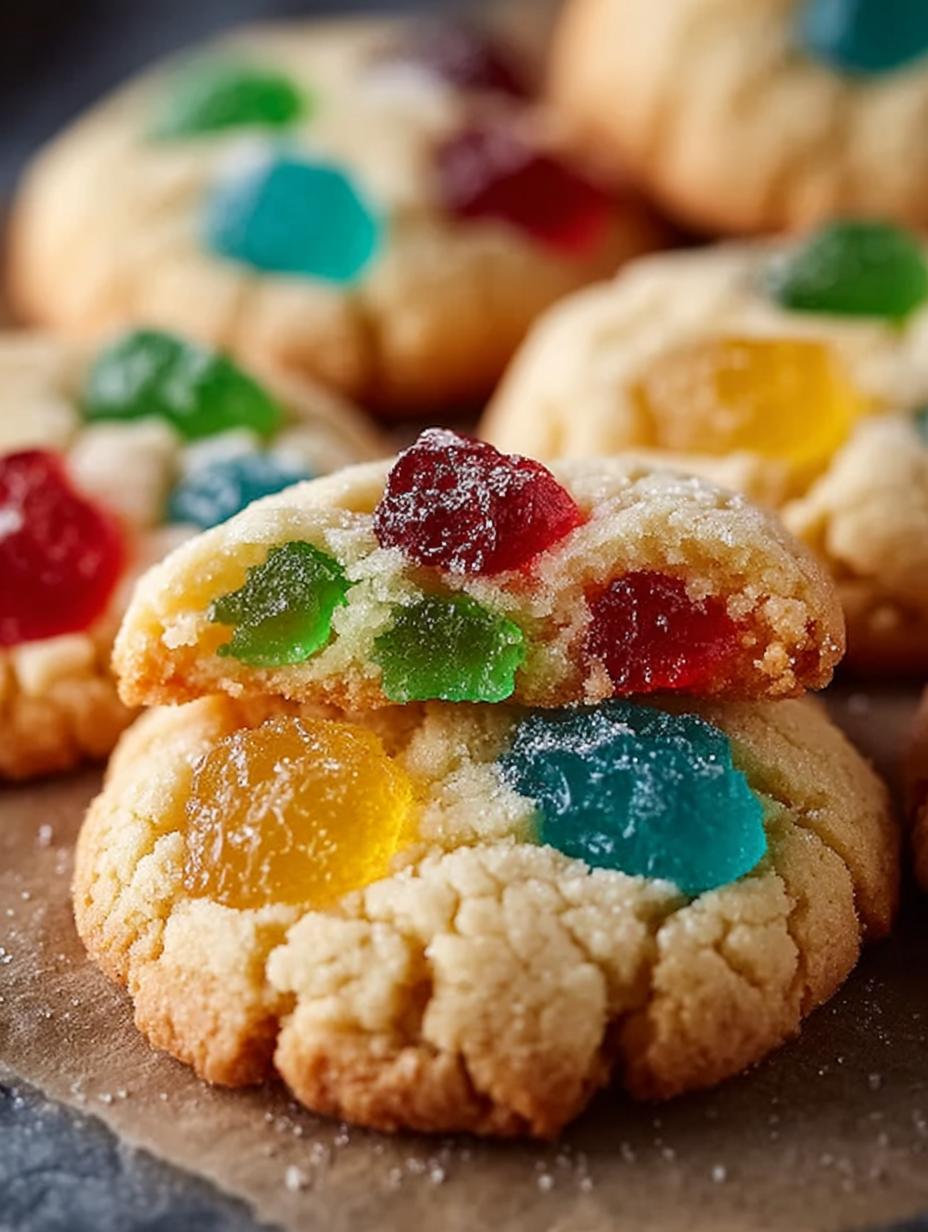 Retro Christmas Gumdrop Cookies