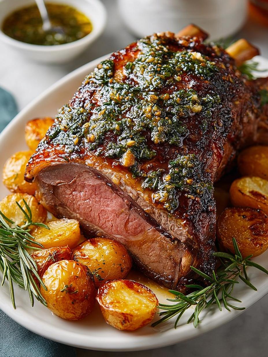 Roast Leg Lamb with Garlic & Herbs: Perfectly Tender Feast - Roast Leg Lamb with - additional detail