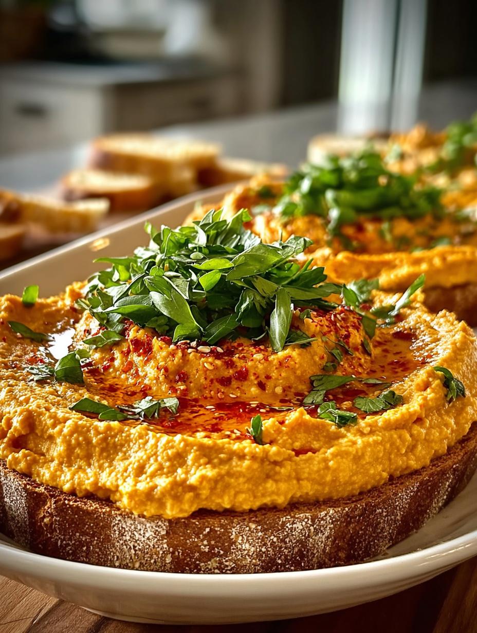 Irresistibly Creamy Roasted Red Pepper Hummus Recipe - Roasted Red Pepper Hummus - additional detail