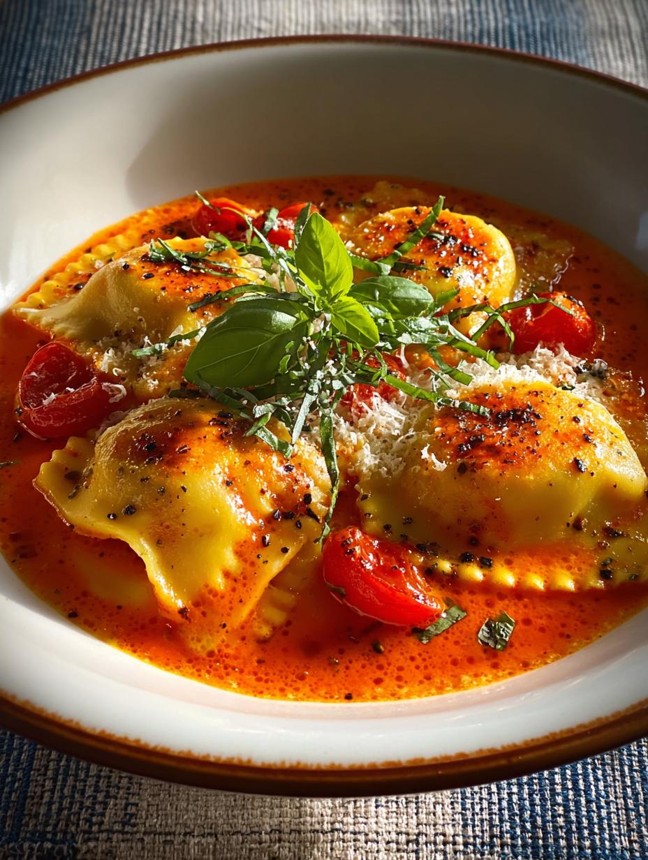 Roasted Red Pepper Ravioli