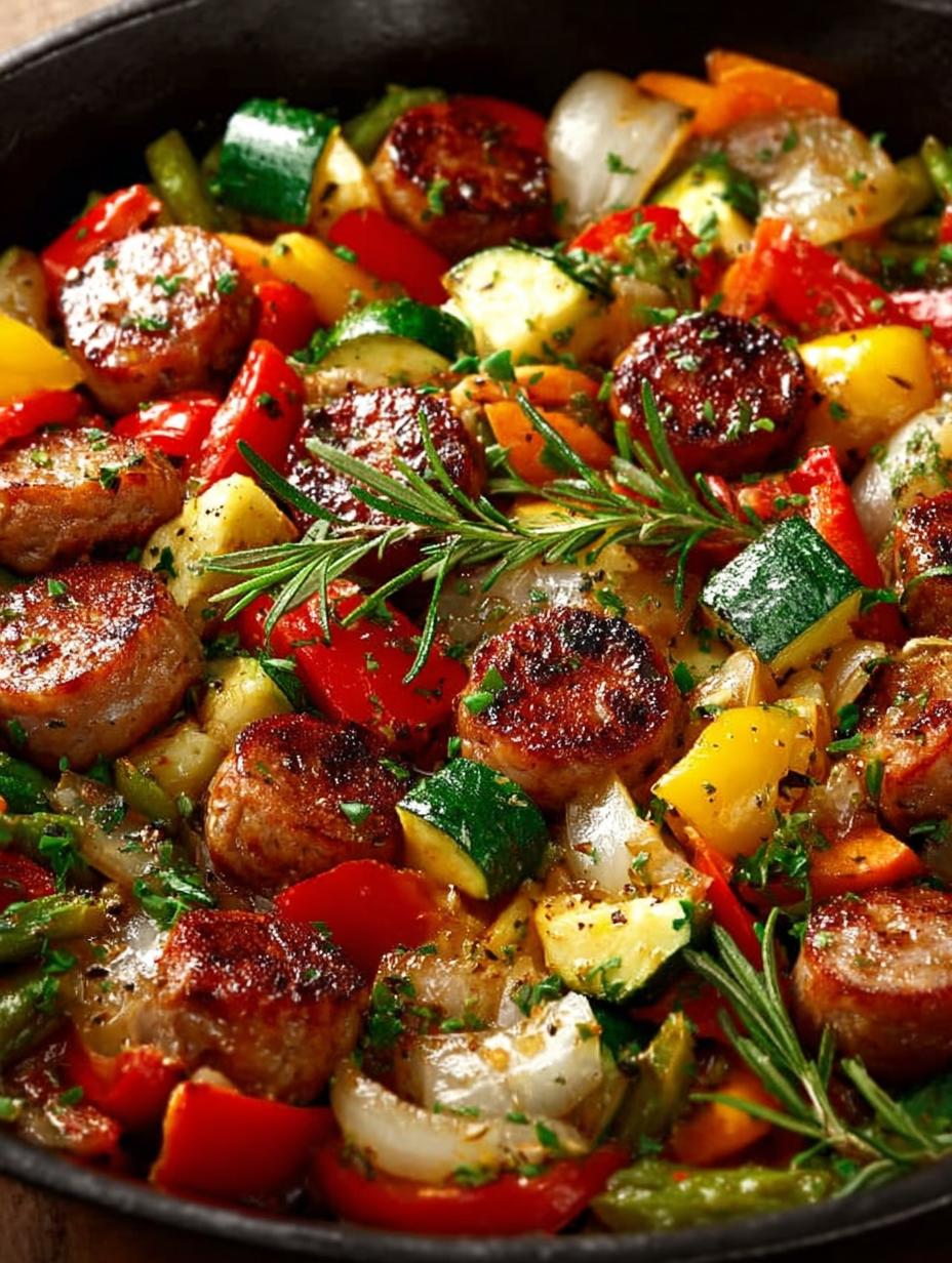 Sausage Veggies Skillet: 5 Colorful One-Pan Meals - Sausage Veggies Skillet - additional detail
