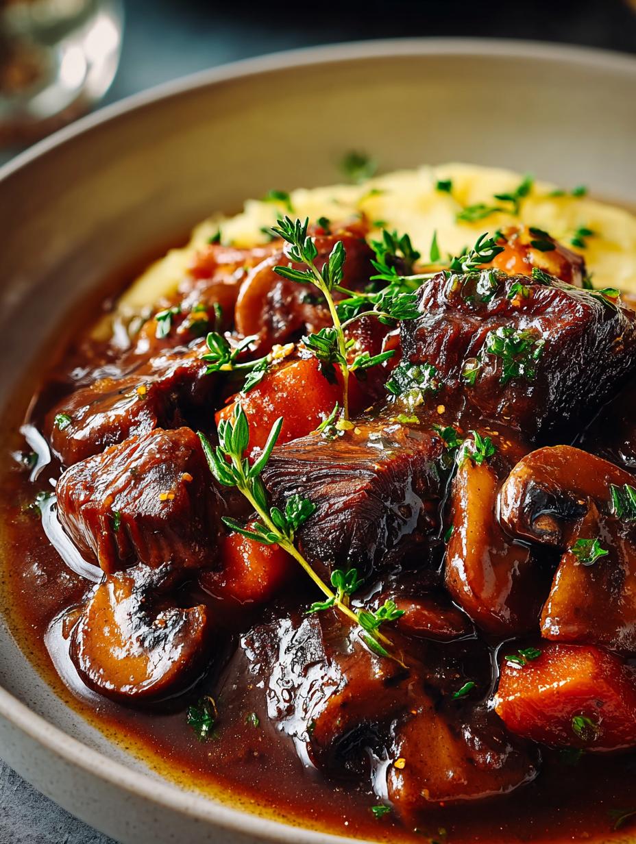 Savory Mushroom Bourguignon: 5 Steps to Comforting Bliss - Savory Mushroom Bourguignon - main visual representation
