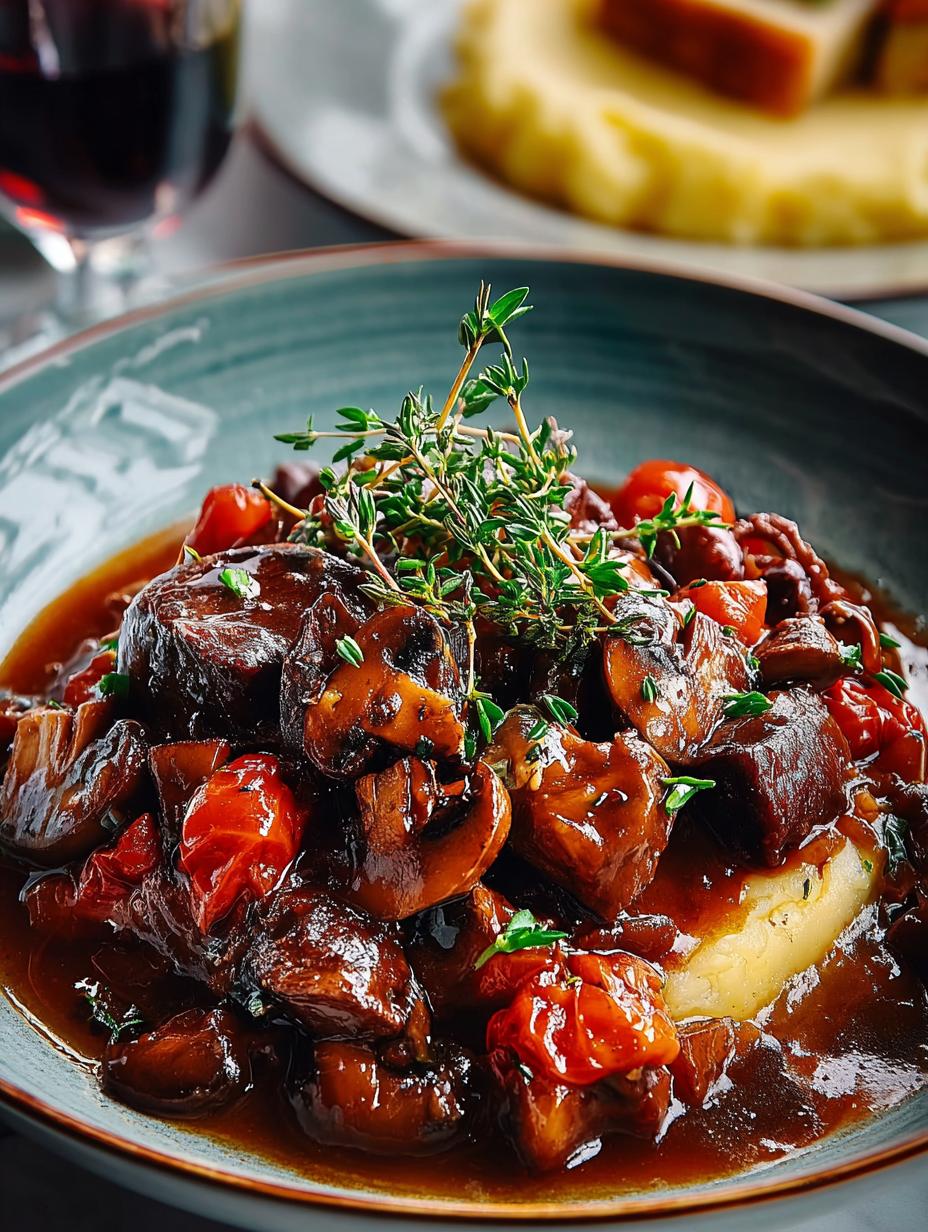 Savory Mushroom Bourguignon: 5 Steps to Comforting Bliss - Savory Mushroom Bourguignon - additional detail