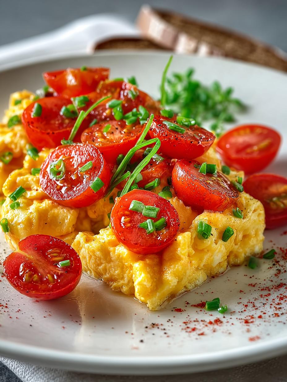 Delicious Scrambled Eggs with Tomatoes: 5 Easy Steps - Scrambled Eggs with Tomatoes - main visual representation