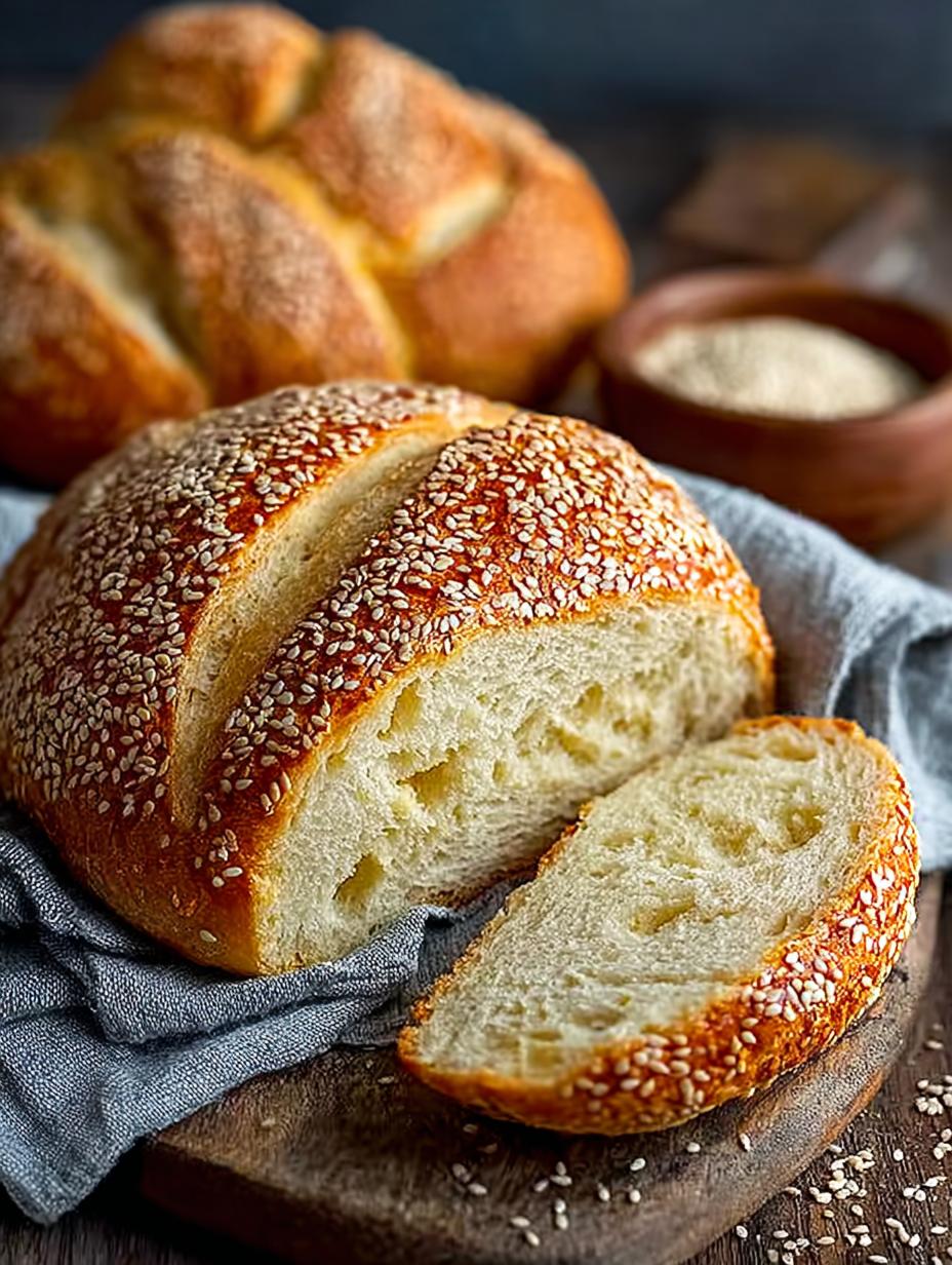 Semolina Bread with Sesame