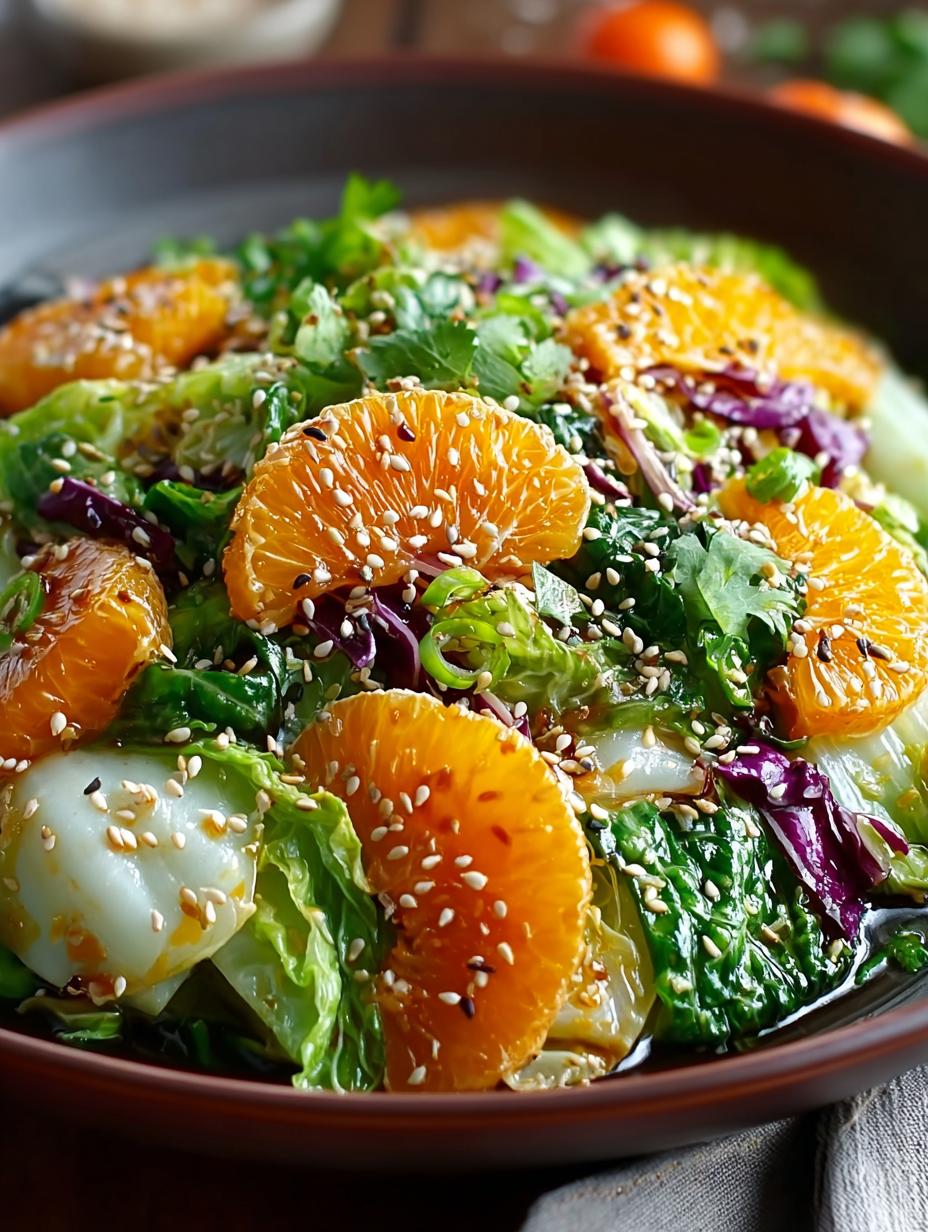 Sesame Orange Napa Cabbage: 5 Reasons to Love This Salad 4 Sesame Orange Napa Cabbage: 5 Reasons to Love This Salad - Sesame Orange Napa Cabbage - main visual representation