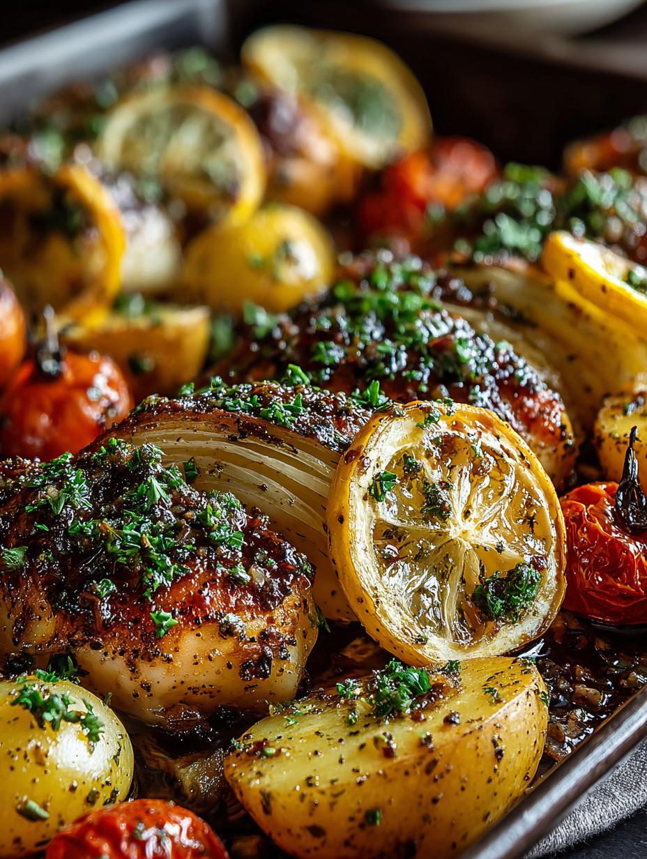 Sheet Pan Lemon Balsamic Chicken and Potatoes Delight 4 Sheet Pan Lemon Balsamic Chicken and Potatoes Delight - Sheet Pan Lemon Balsamic - main visual representation
