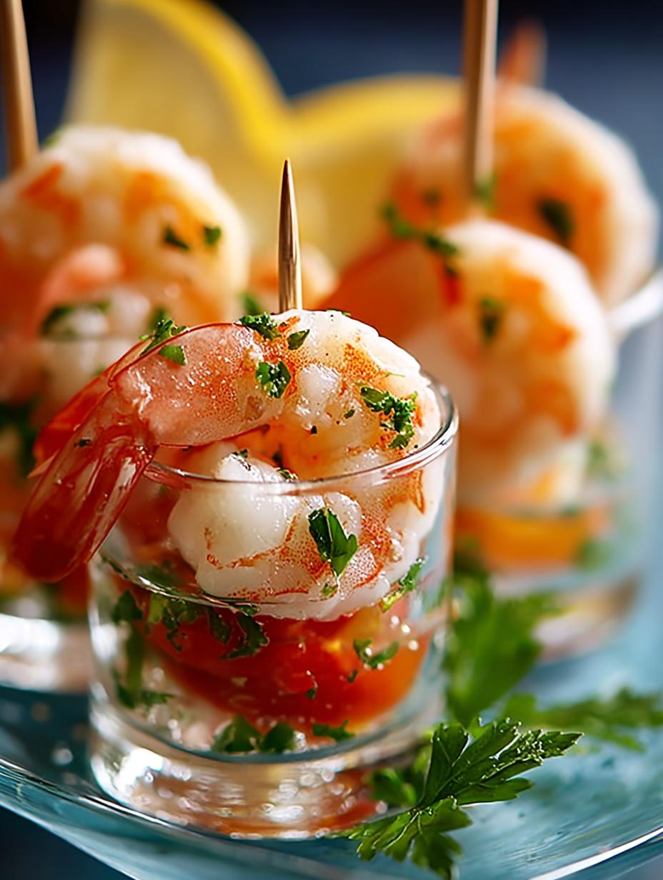 Shrimp Cocktail Bites: 12 Irresistible Hors d'Oeuvres 4 Irresistible Shrimp Cocktail Bites served on a platter with cocktail sauce