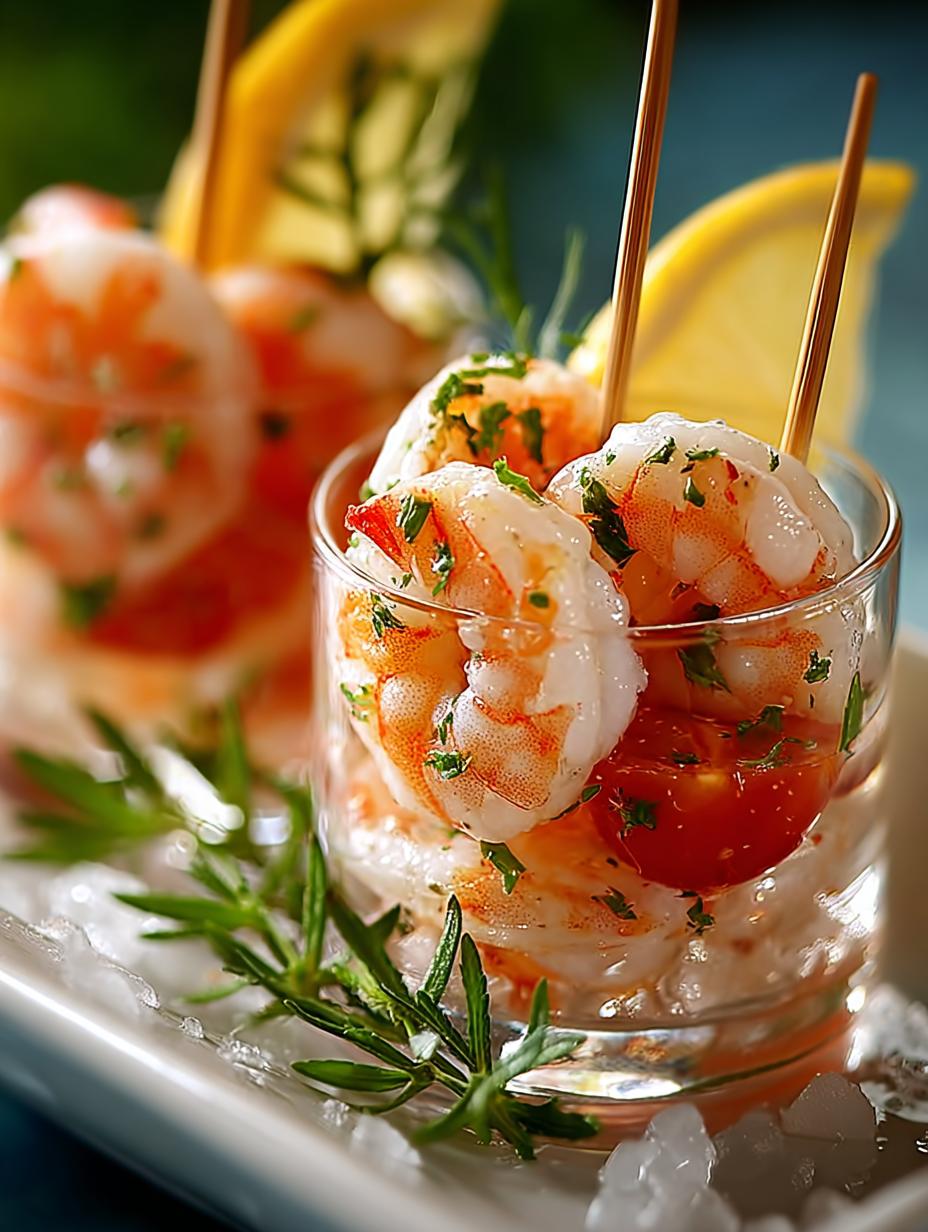 Close-up of Shrimp Cocktail Bites showcasing fresh ingredients