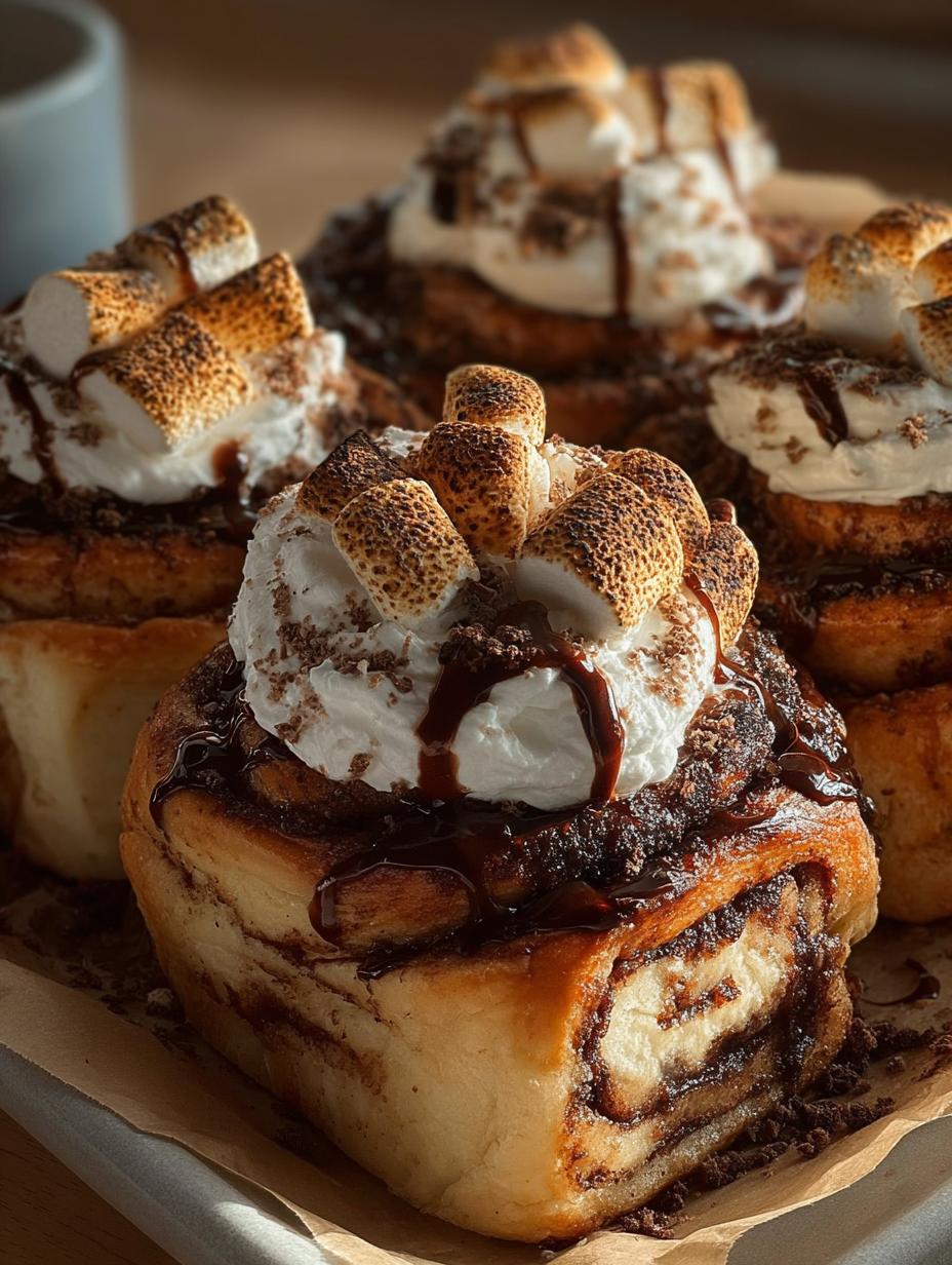 S'mores Cinnamon Rolls: 12 Gooey Treats to Indulge In - Smores Cinnamon Rolls - additional detail