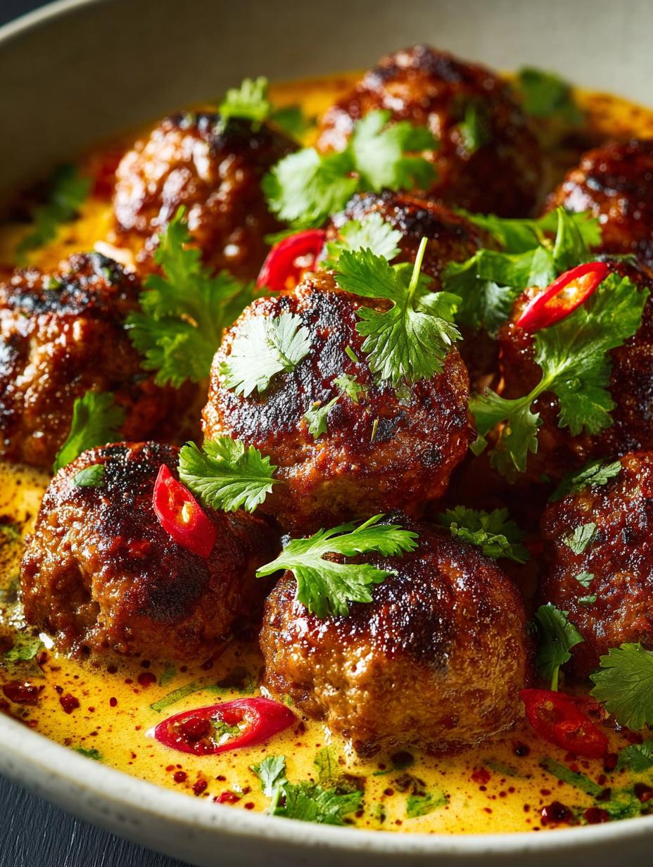 Spicy Jerk Beef Meatballs in Coconut Curry Delight 5 Spicy Jerk Beef Meatballs in Coconut Curry Delight - Spicy Jerk Beef Meatballs - additional detail