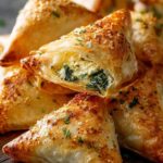 Spinach Feta Spanakopita Triangles
