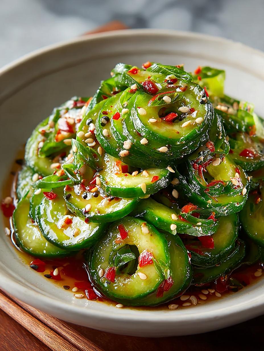 Spiral Cucumber Salad Korean