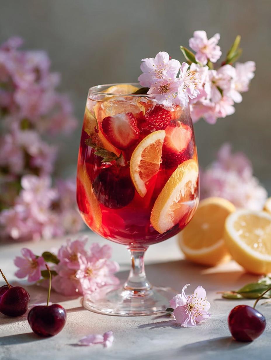 Spring Blossom Sangria: 7 Refreshing Ingredients for Spring - Spring Blossom Sangria - additional detail