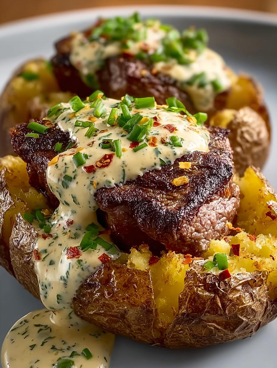 Steak Stuffed Potatoes with Creamy Parmesan Delight - Steak Stuffed Potatoes with - additional detail