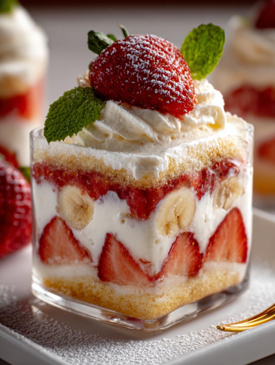 Delightful Strawberry Banana Cream Layer Dessert Recipe - Strawberry Banana Cream Layer - additional detail