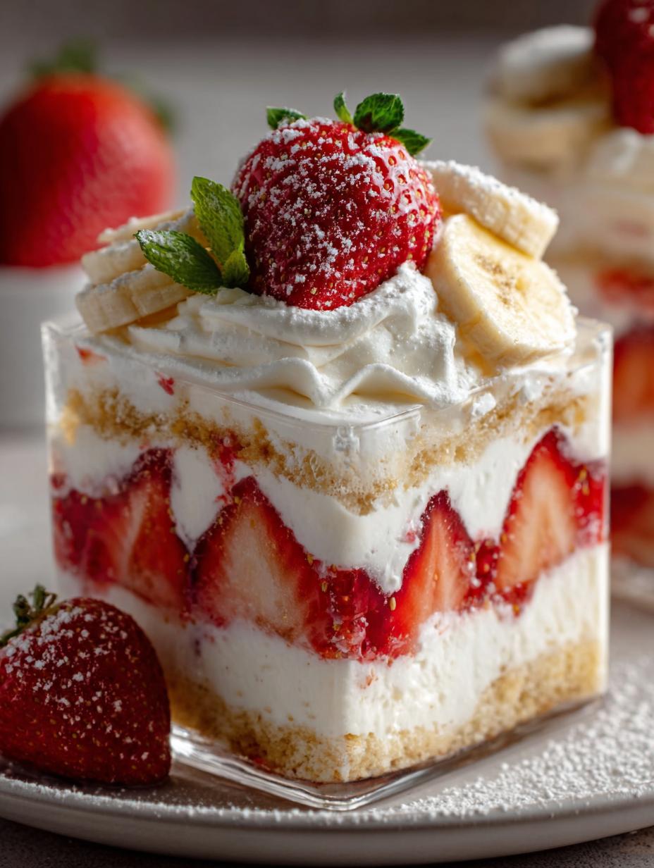 Strawberry Banana Cream Layer