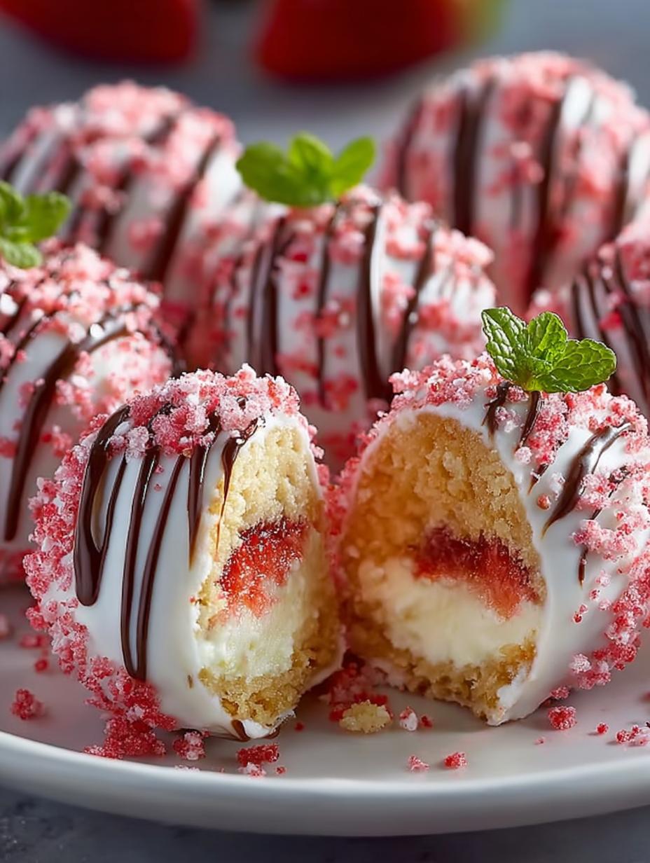 Strawberry Cheesecake Truffle Balls: 24 Irresistible Bites - Strawberry Cheesecake Truffle Balls - additional detail