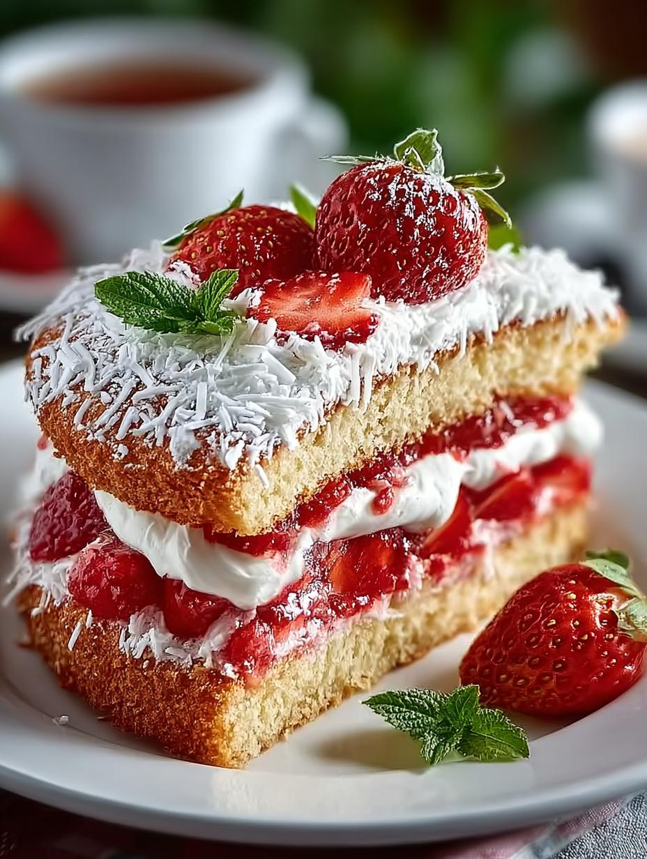 Strawberry Coconut Sponge Cakes: 12 Mini Tropical Delights - Strawberry Coconut Sponge Cakes - main visual representation