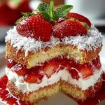 Strawberry Coconut Sponge Cakes