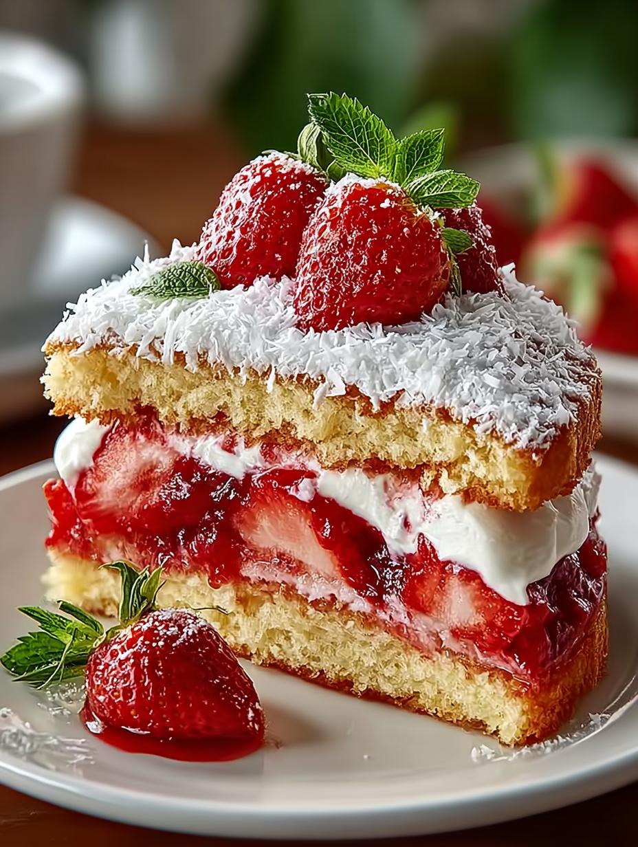 Strawberry Coconut Sponge Cakes: 12 Mini Tropical Delights - Strawberry Coconut Sponge Cakes - additional detail