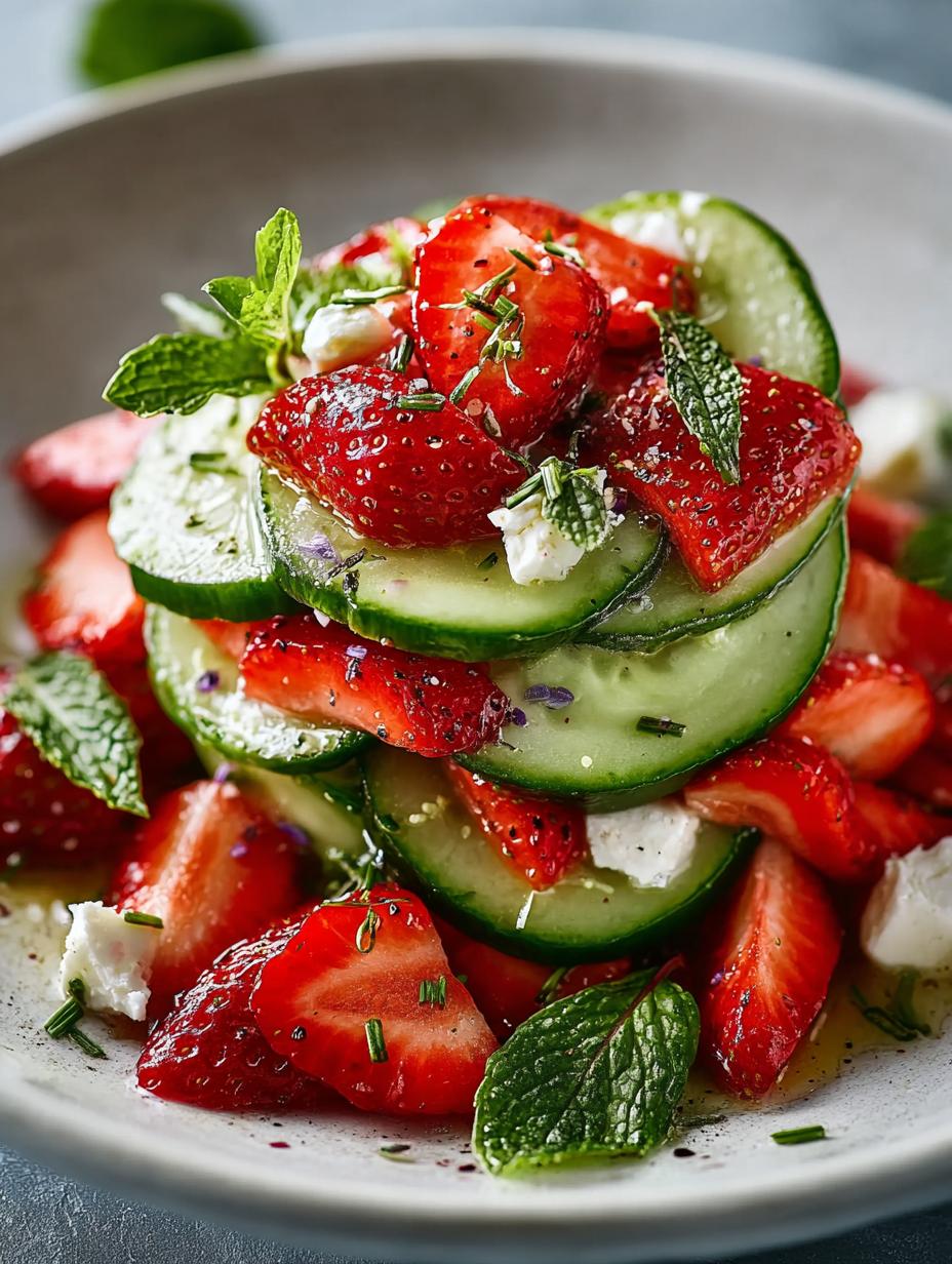 Refreshing Strawberry Cucumber Salad: 4 Ingredients to Love - Strawberry Cucumber Salad - additional detail
