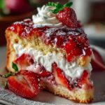 Strawberry Earthquake Cake
