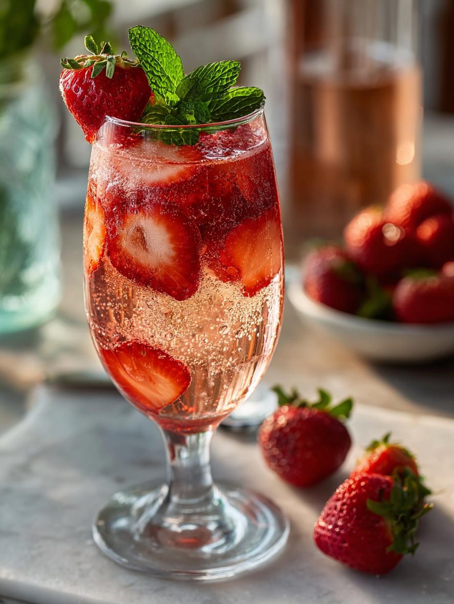5 Irresistible Strawberry Hugo Spritz Recipes to Refresh - Strawberry Hugo Spritz - additional detail