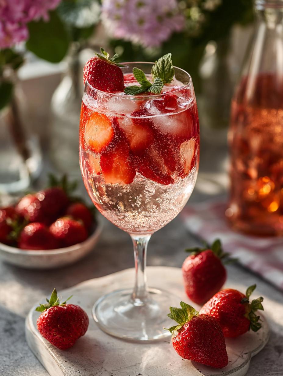 Strawberry Hugo Spritz
