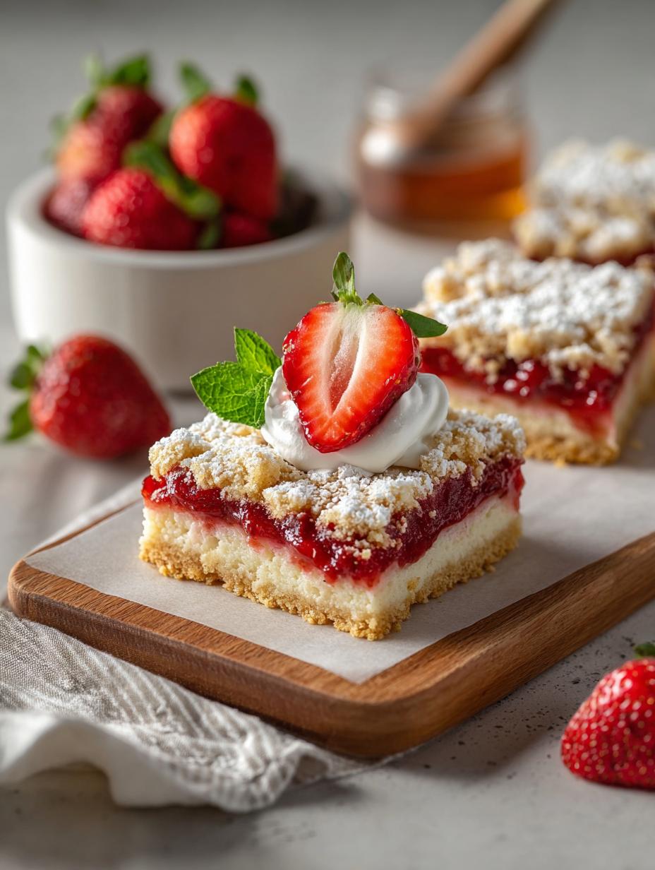 Delicious Strawberry Shortcake Bars for Summer Fun - Strawberry Shortcake Bars - additional detail