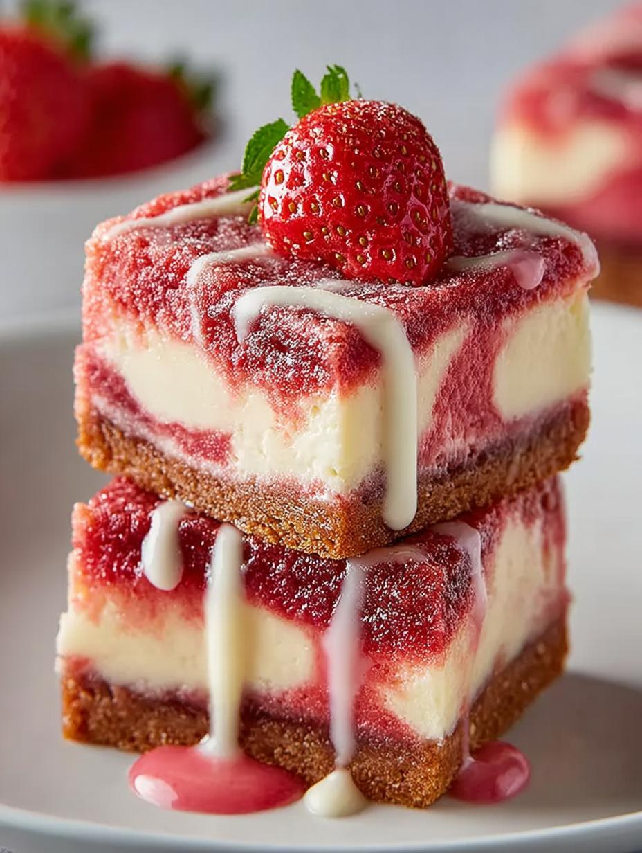 Strawberry White Chocolate Gooey Bars: 12 Irresistible Treats 4 Irresistible Strawberry White Chocolate Gooey Bars fresh from the oven on a cooling rack