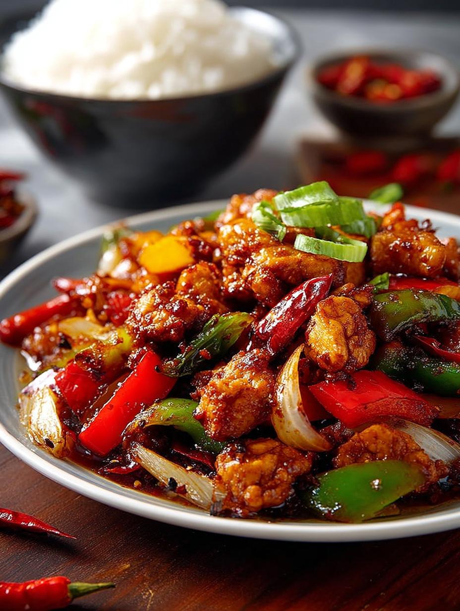 30-Minute Spicy Szechuan Chicken Stir Fry Recipe - Szechuan Chicken Stir Fry - main visual representation