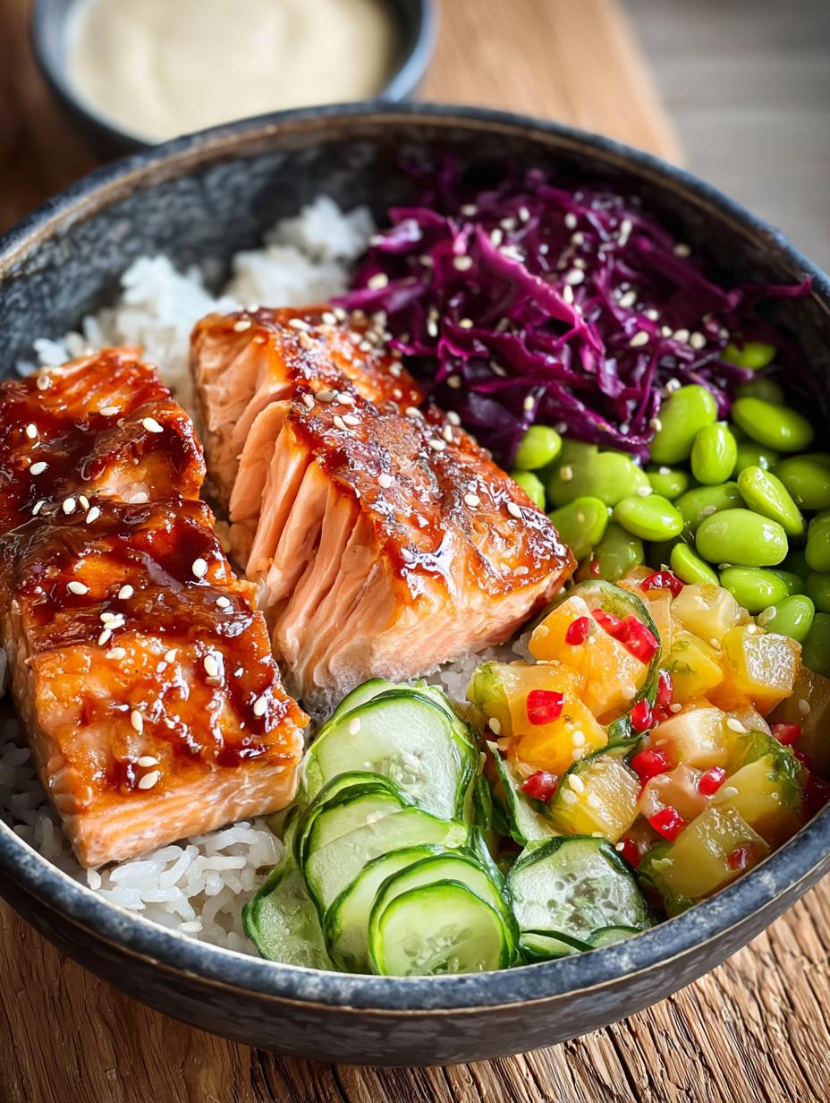 Delicious Teriyaki Salmon Bowls for a Healthy Dinner - Teriyaki Salmon Bowls - additional detail