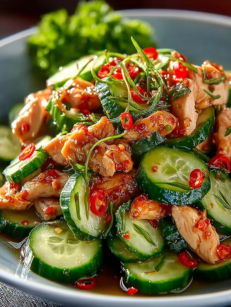 Thai Cucumber Salad with Chicken: 7 Bold Flavors to Savor - Thai Cucumber Salad with - main visual representation