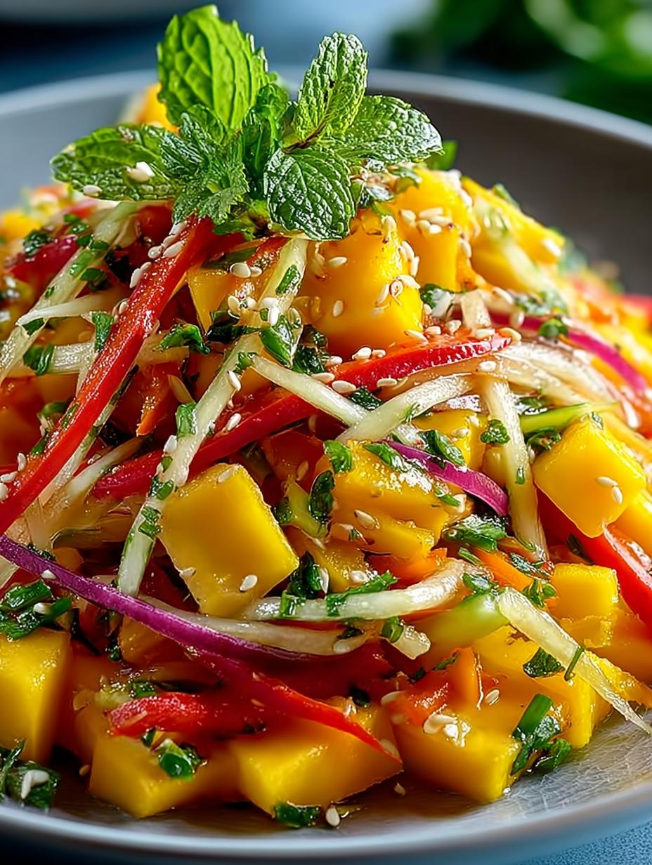 Thai Mango Salad: 5 Zesty Ways to Enjoy This Delightful Dish 4 Thai Mango Salad: 5 Zesty Ways to Enjoy This Delightful Dish - Thai Mango Salad - main visual representation