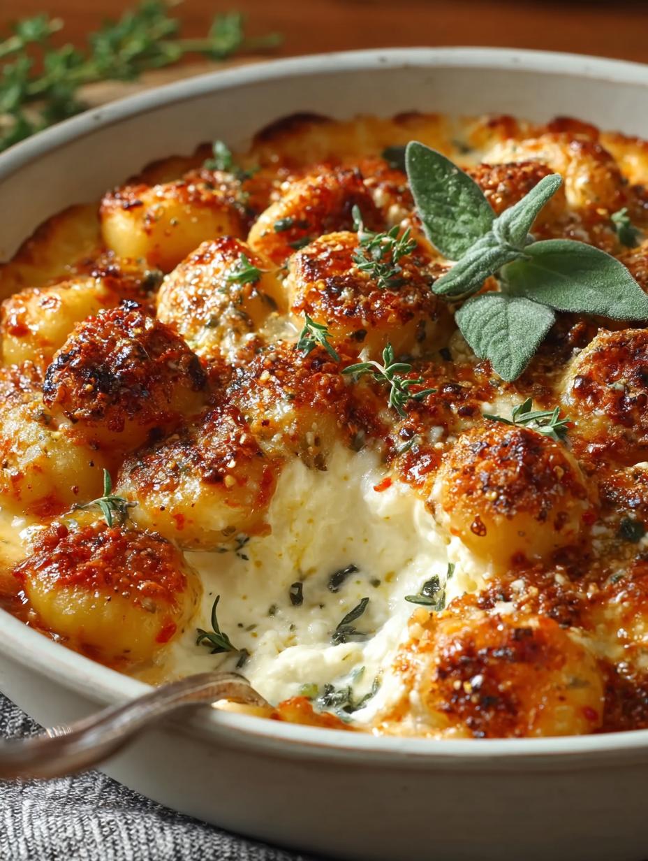 Three Cheese Baked Gnocchi: A Comforting Delight 4 Three Cheese Baked Gnocchi: A Comforting Delight - Three Cheese Baked Gnocchi - main visual representation