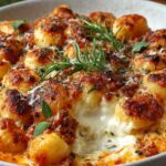 Three Cheese Baked Gnocchi