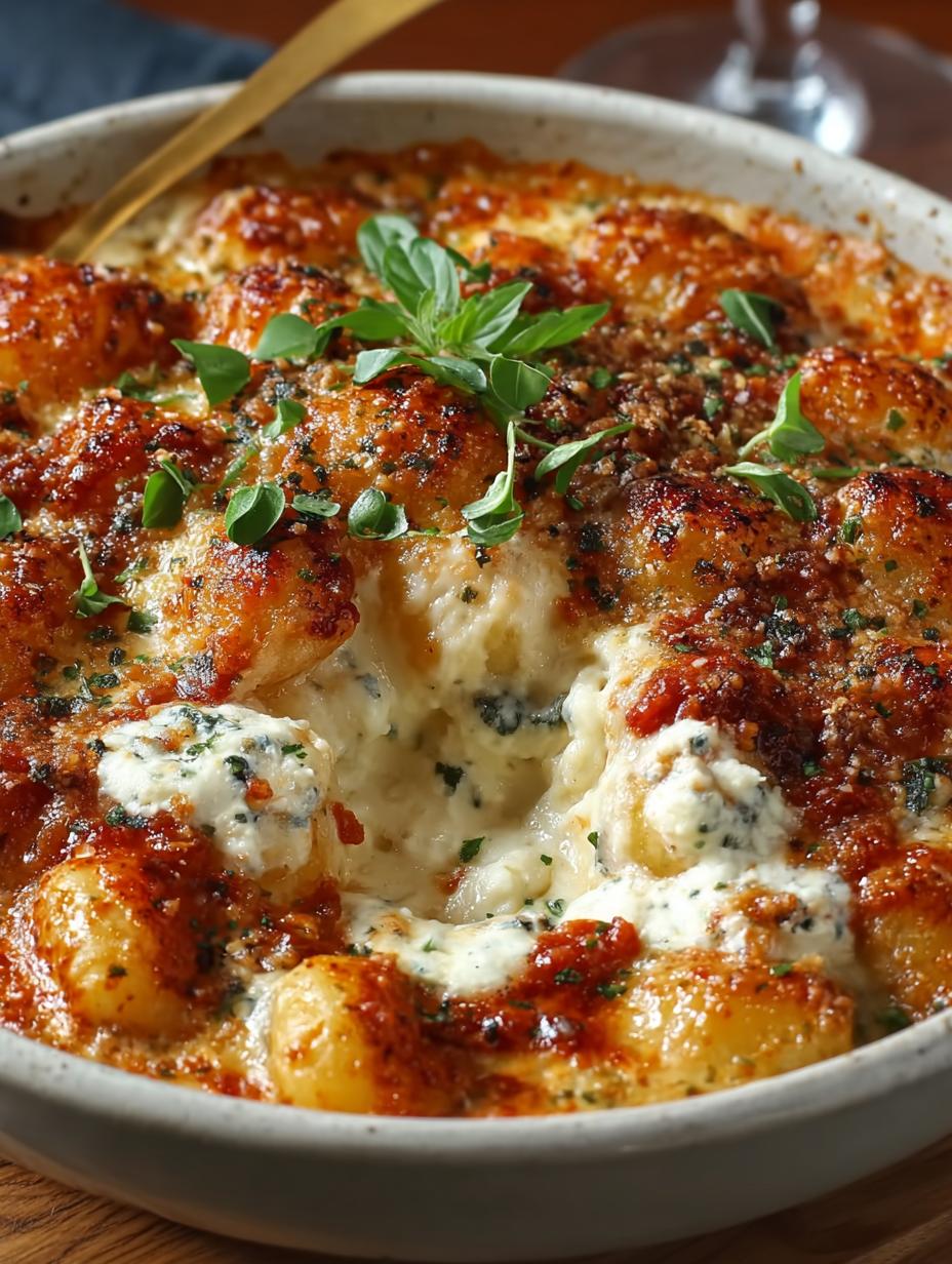 Three Cheese Baked Gnocchi: A Comforting Delight - Three Cheese Baked Gnocchi - additional detail