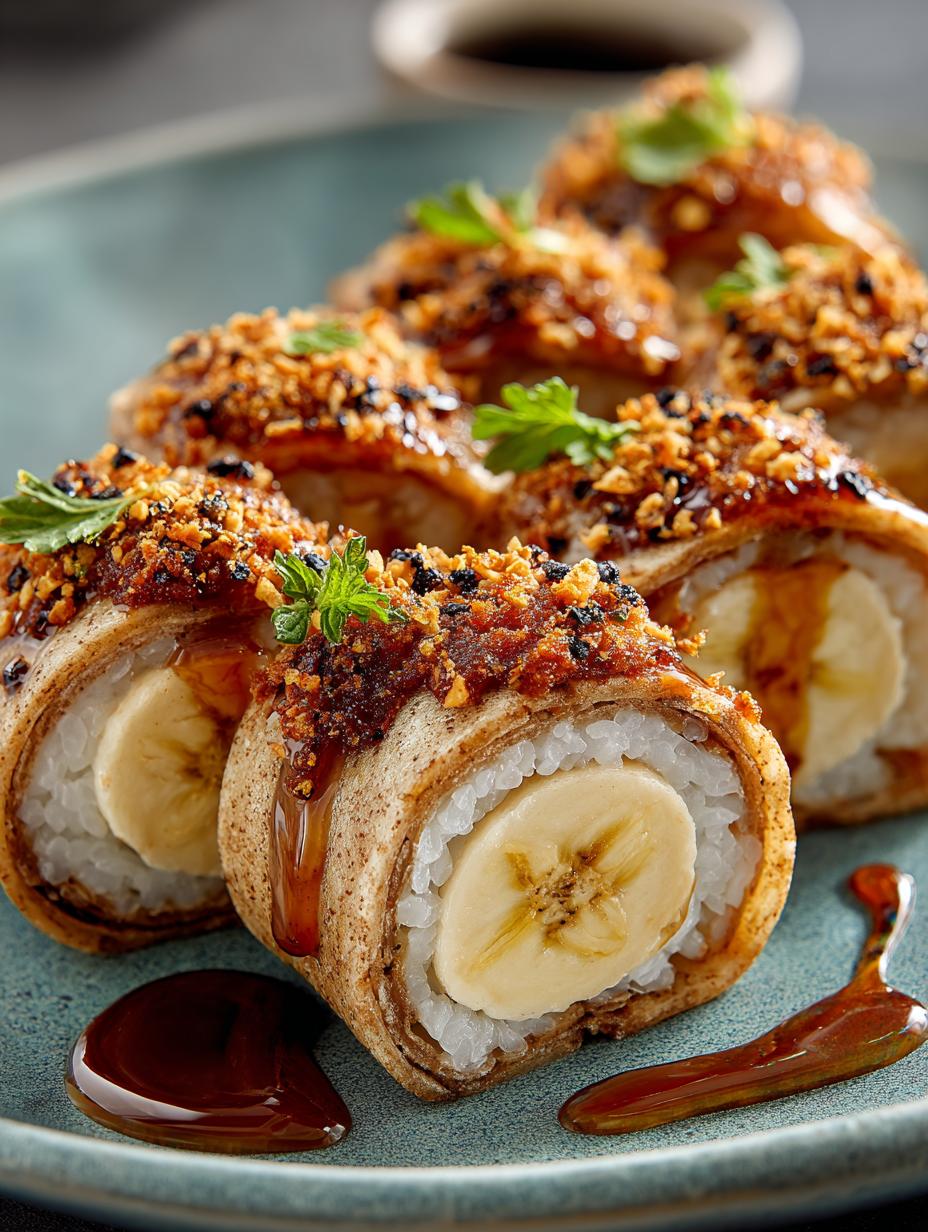 Warm Banana Sushi Rolls