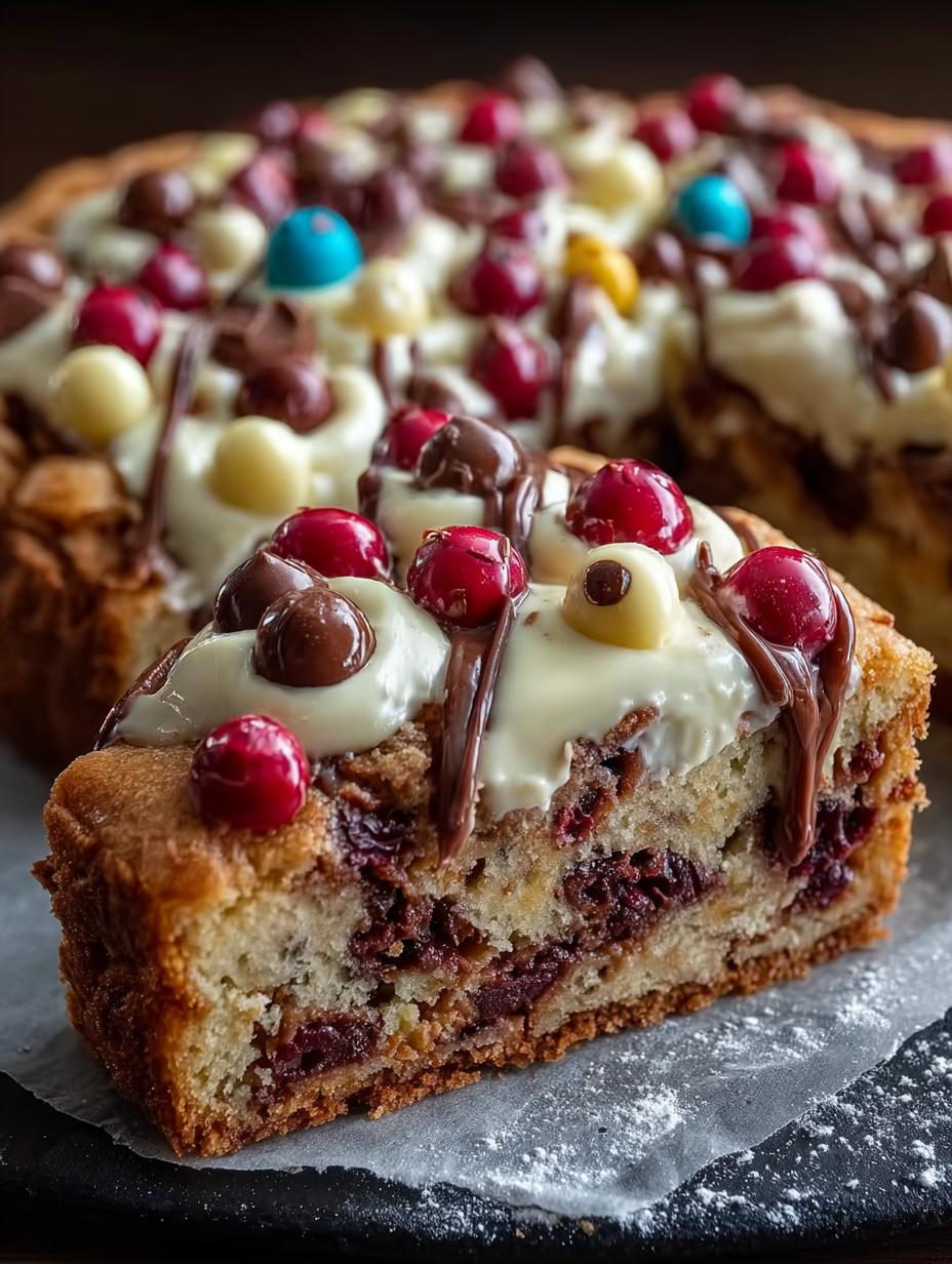 White Chocolate Brownie Pizza