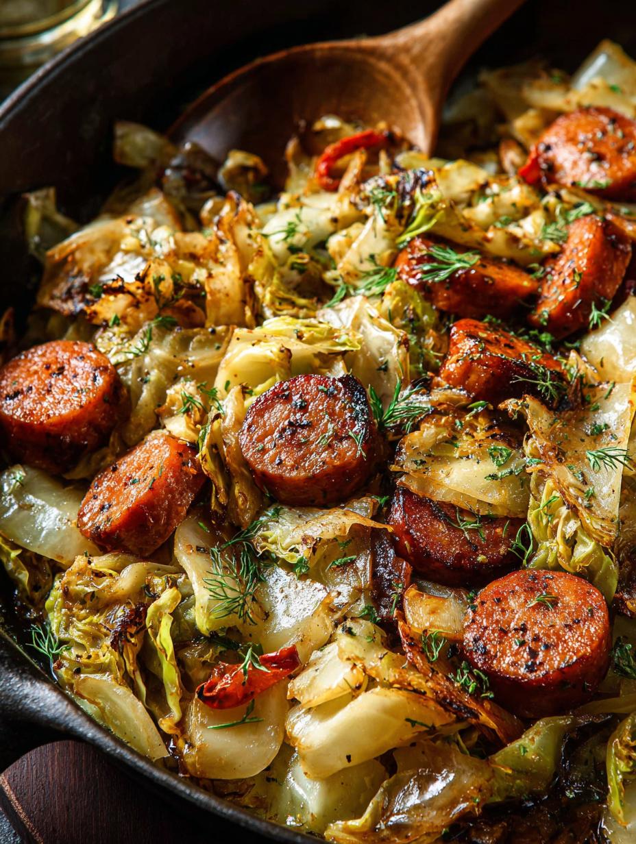 Easy Chicken Sausage and Cabbage Skillet Recipe - ?utm Source=rss&utm Medium=rss&utm Campaign=sausage - main visual representation