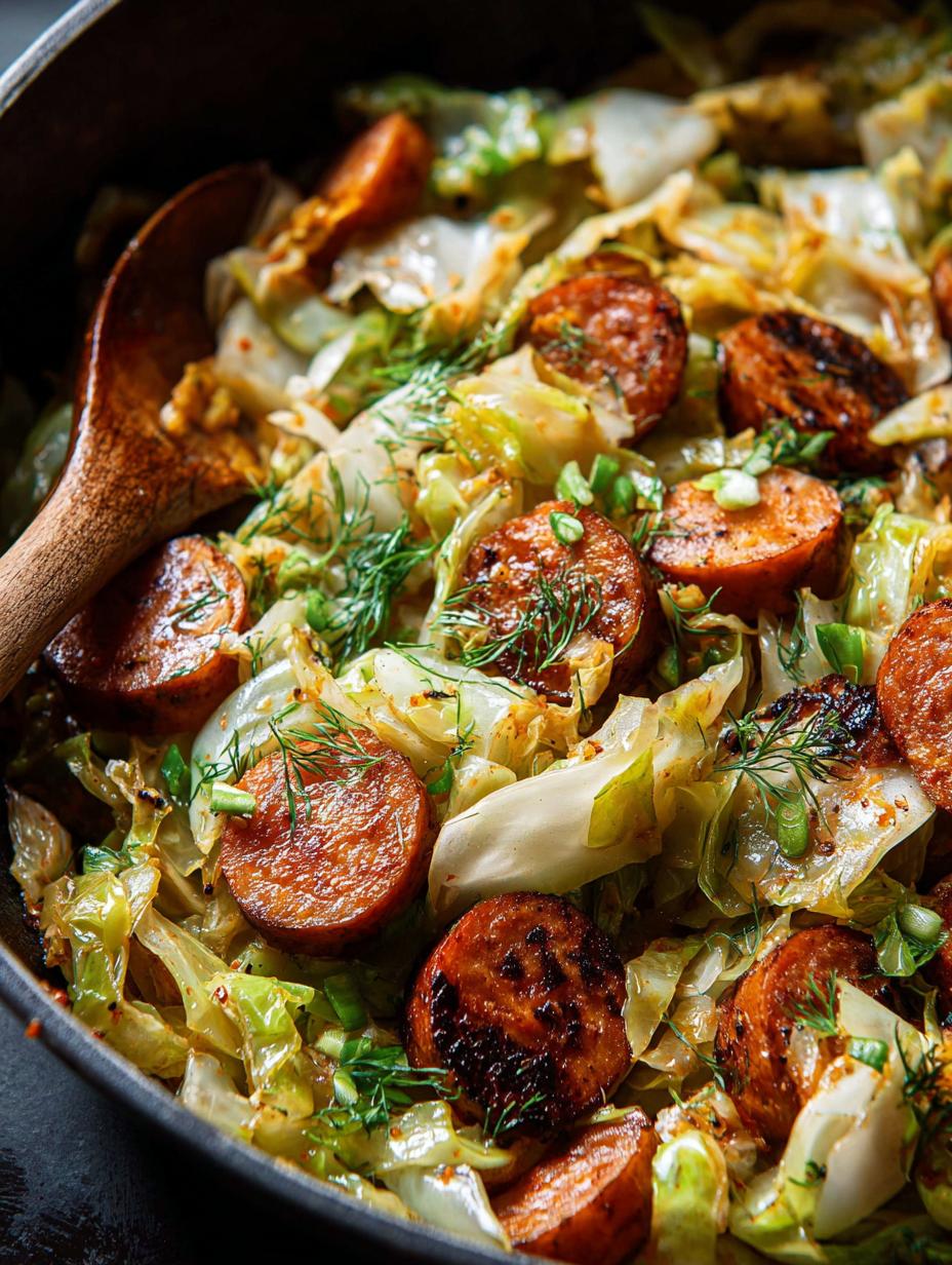 Easy Chicken Sausage and Cabbage Skillet Recipe - ?utm Source=rss&utm Medium=rss&utm Campaign=sausage - additional detail