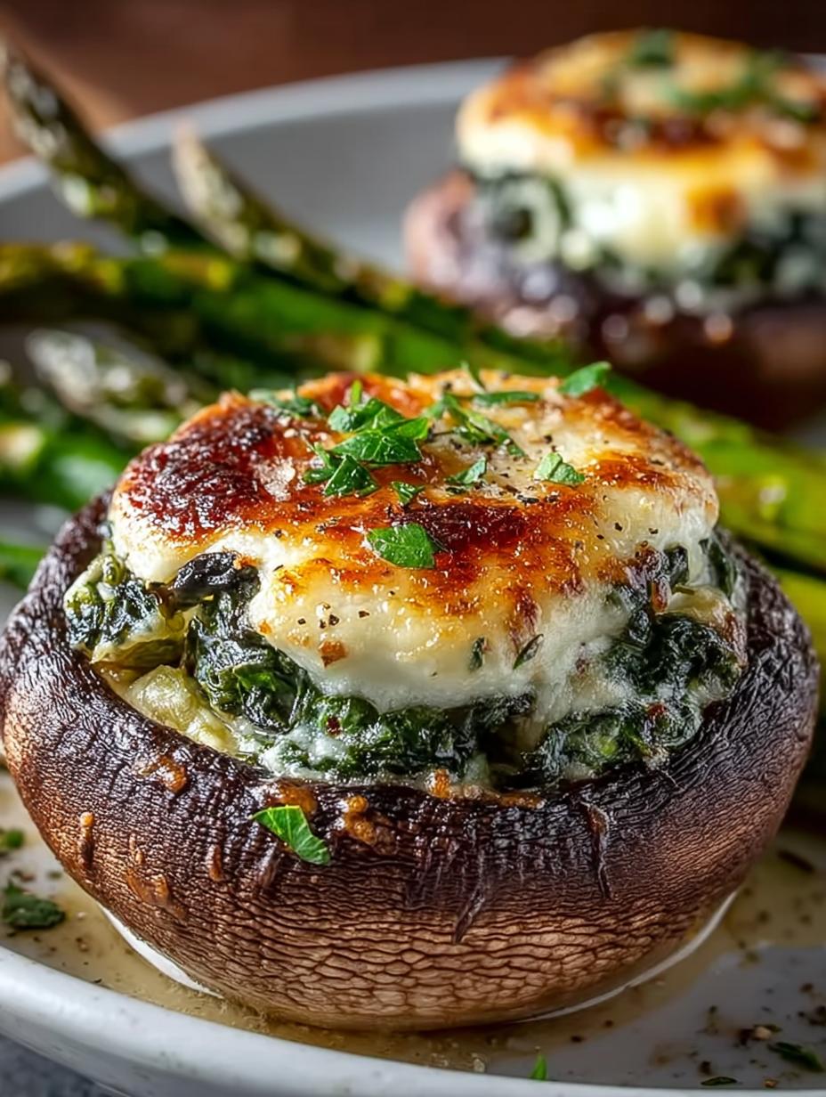 Savory Air Fryer Stuffed Portobello Mushrooms Recipe - Air Fryer Stuffed Portobello - main visual representation