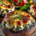 Air Fryer Stuffed Portobello