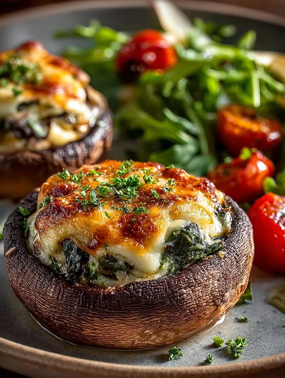 Savory Air Fryer Stuffed Portobello Mushrooms Recipe - Air Fryer Stuffed Portobello - additional detail