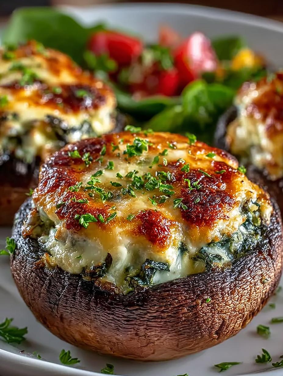 Air Fryer Stuffed Portobello