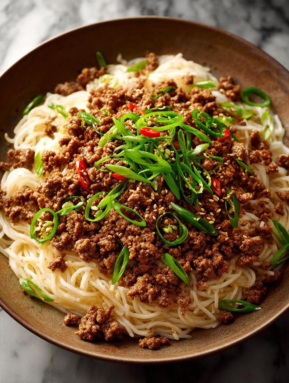 Delicious Asian Style Ground Beef Spaghetti Recipe - Asian Style Ground Beef - additional detail