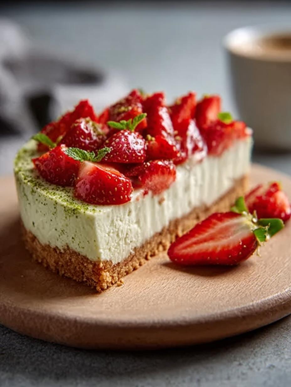 Bake Pistachio Strawberry Cheesecake: A Creamy Delight - Bake Pistachio Strawberry Cheesecake - main visual representation