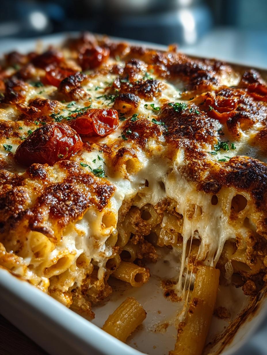 Baked Ziti with Three Cheeses: Comforting Italian Delight - Baked Ziti with Three - additional detail